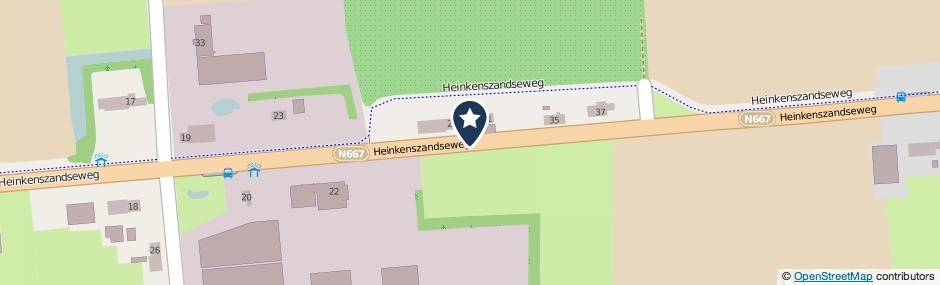 Kaartweergave Heinkenszandseweg in S-Heerenhoek