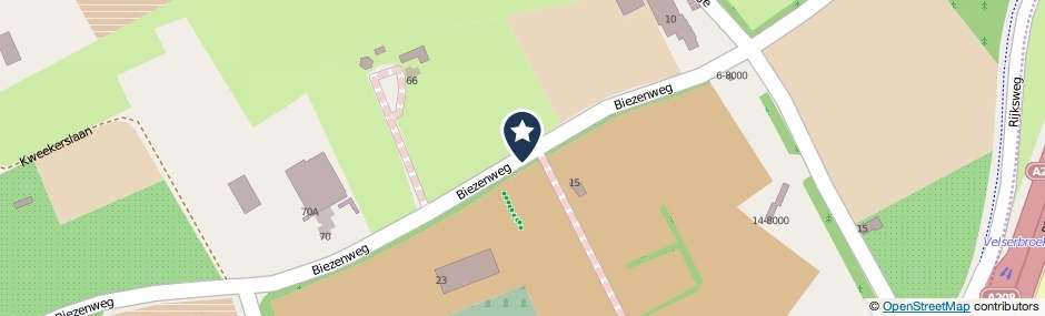 Kaartweergave Biezenweg in Santpoort-Noord