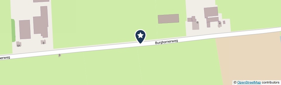 Kaartweergave Burghornerweg in Schagen