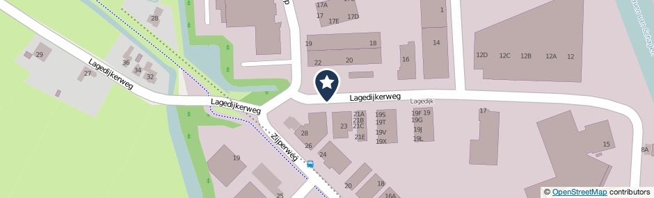 Kaartweergave Lagedijkerweg in Schagen