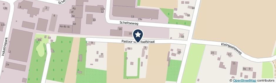 Kaartweergave Pastoor Van Haafstraat in Schaijk