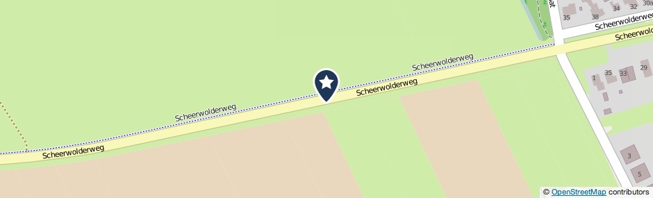 Kaartweergave Scheerwolderweg in Scheerwolde