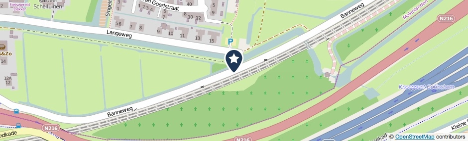 Kaartweergave Banneweg in Schelluinen