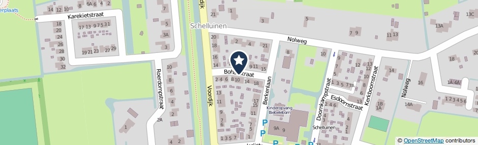 Kaartweergave Bohanstraat in Schelluinen