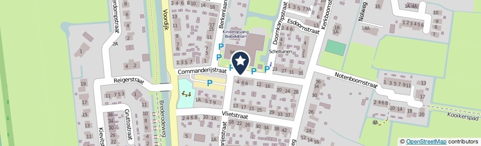 Kaartweergave Commanderijstraat in Schelluinen