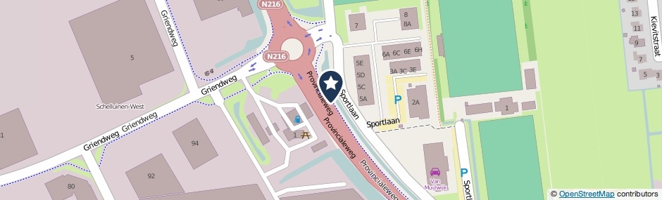 Kaartweergave Provincialeweg in Schelluinen