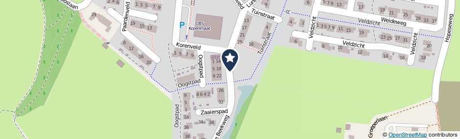 Kaartweergave Lunterse Beekweg in Scherpenzeel (Gelderland)