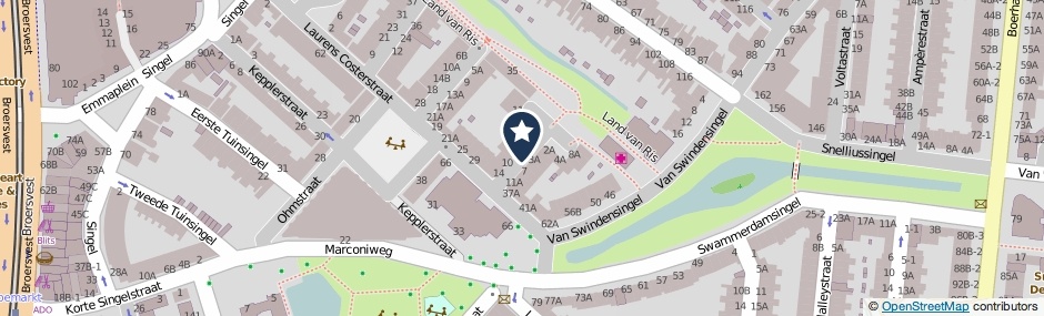 Kaartweergave Copernicusstraat in Schiedam