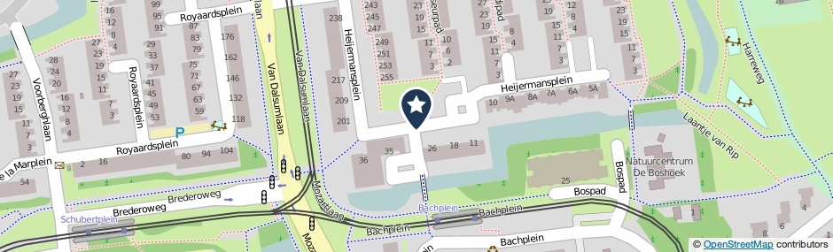 Kaartweergave Heijermansplein in Schiedam