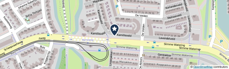 Kaartweergave Kamilleveld in Schiedam