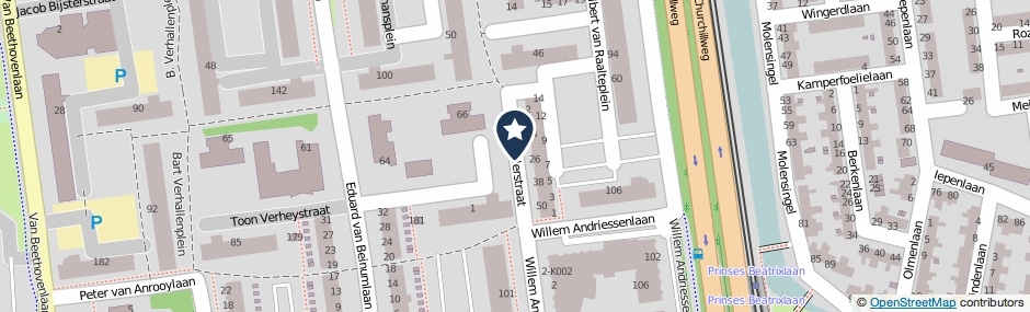 Kaartweergave Kor Kuilerstraat in Schiedam