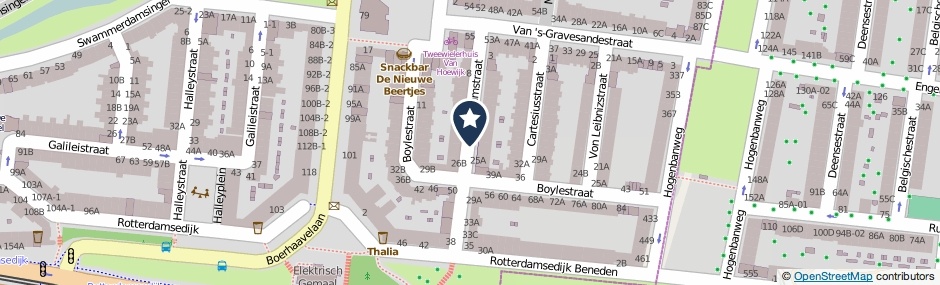 Kaartweergave Van Marumstraat in Schiedam