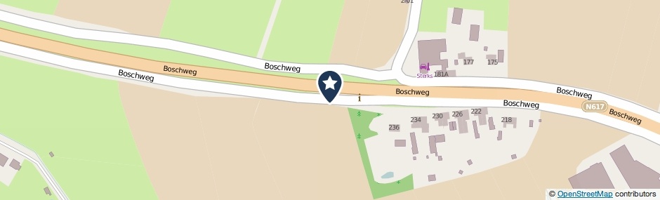 Kaartweergave Boschweg in Schijndel