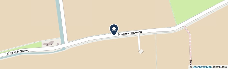 Kaartweergave Schoorse Bredeweg in Schore