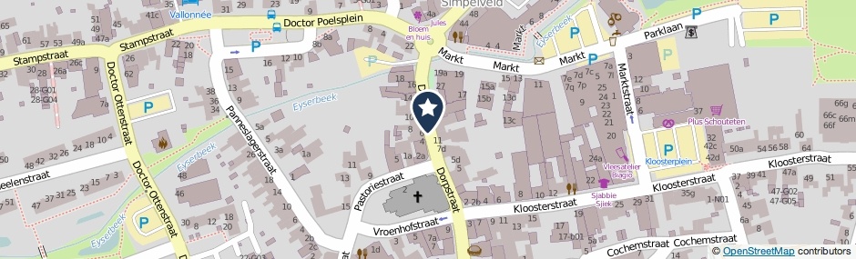 Kaartweergave Dorpstraat in Simpelveld