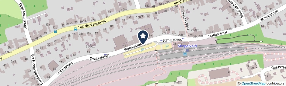 Kaartweergave Stationstraat in Simpelveld