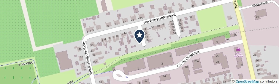 Kaartweergave Van Wijngaardenstraat 24 in Sint-Jacobiparochie