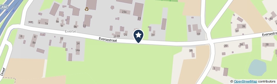Kaartweergave Eversestraat in Sint-Oedenrode