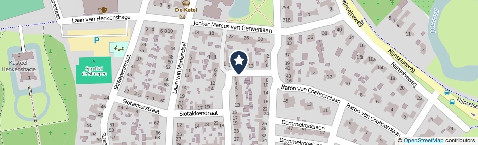 Kaartweergave Jonker Willem Van Oetelaarstraat in Sint-Oedenrode