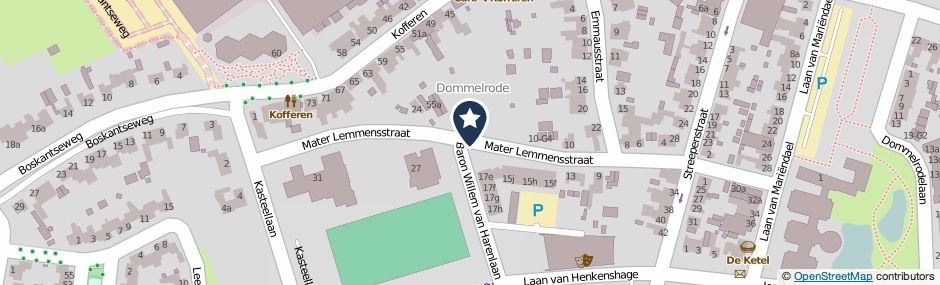 Kaartweergave Mater Lemmensstraat in Sint-Oedenrode