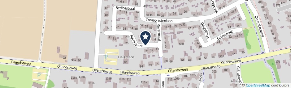 Kaartweergave Ravelstraat in Sint-Oedenrode