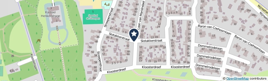 Kaartweergave Slotakkerstraat in Sint-Oedenrode
