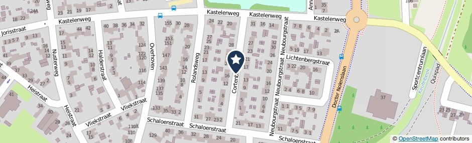 Kaartweergave Cortenbachstraat in Sittard