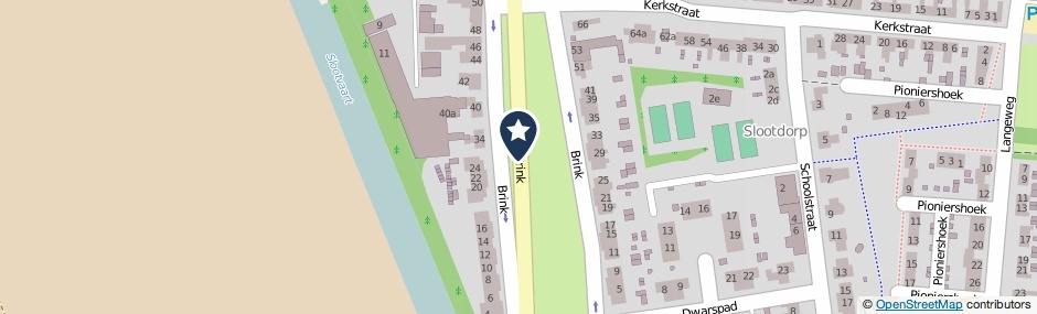 Kaartweergave Brink in Slootdorp