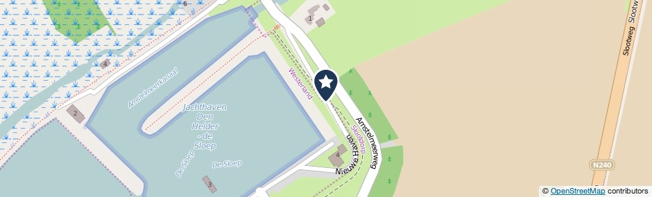 Kaartweergave Haukessluisweg in Slootdorp