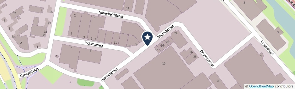 Kaartweergave Beemdstraat in Someren