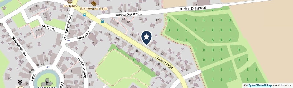 Kaartweergave Ubbenasingel 21 in Spijk (Groningen)