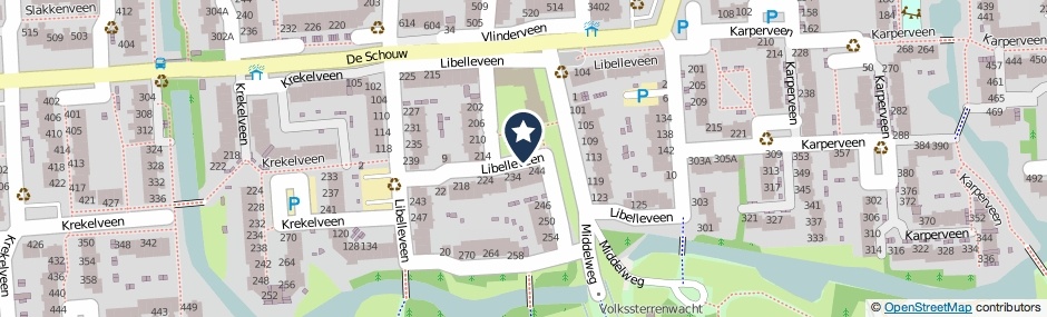 Kaartweergave Libelleveen in Spijkenisse
