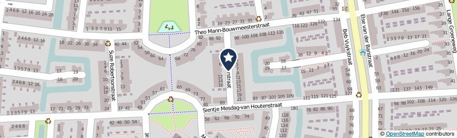 Kaartweergave Rosa Spierstraat in Spijkenisse
