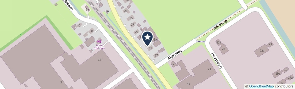 Kaartweergave Oosterparallelweg 33 in Staphorst
