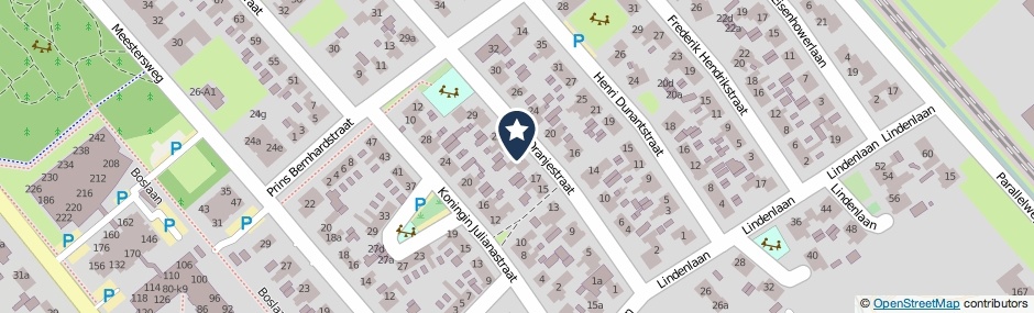 Kaartweergave Oranjestraat 21 in Staphorst