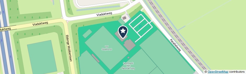 Kaartweergave Parallelweg 27 in Staphorst