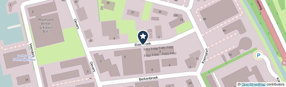 Kaartweergave Elzenbroek in Steenwijk