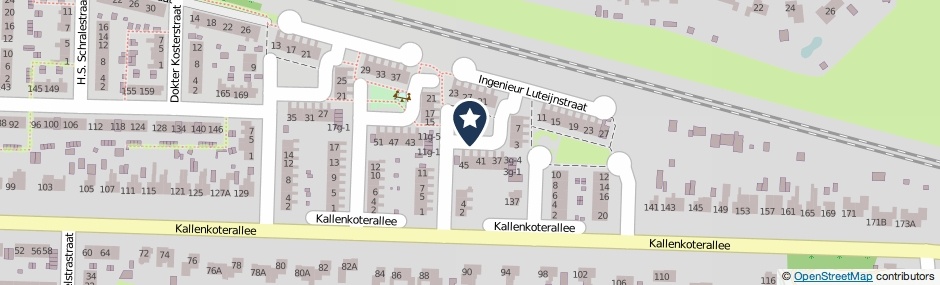 Kaartweergave Ir. Luteijnstraat in Steenwijk