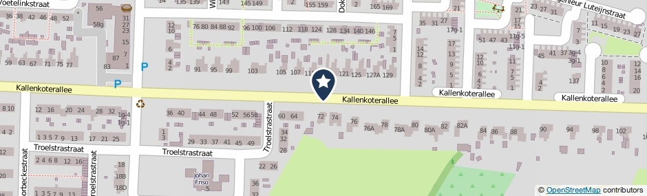 Kaartweergave Kallenkoterallee in Steenwijk
