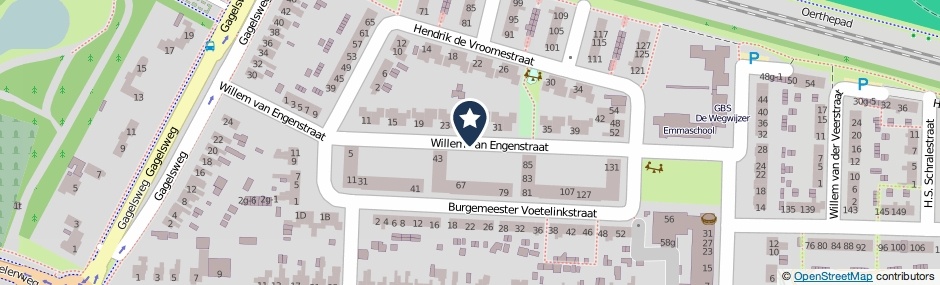 Kaartweergave Willem Van Engenstraat in Steenwijk