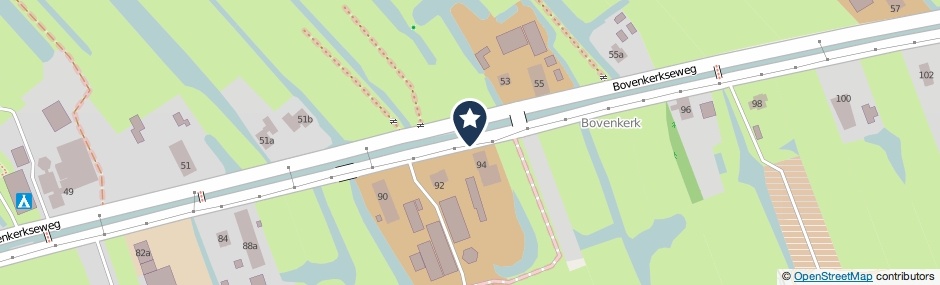 Kaartweergave Bovenkerkseweg in Stolwijk