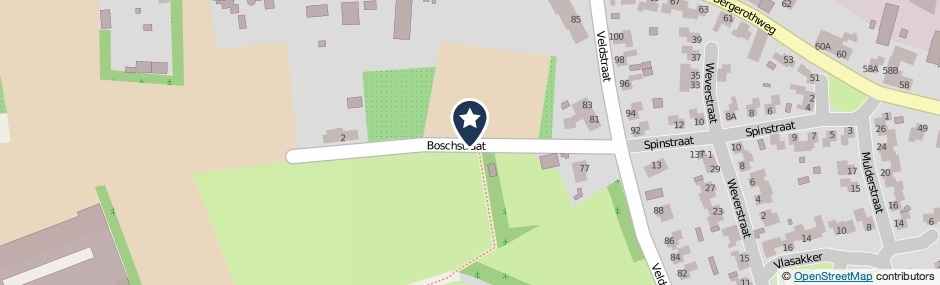 Kaartweergave Boschstraat in Stramproy