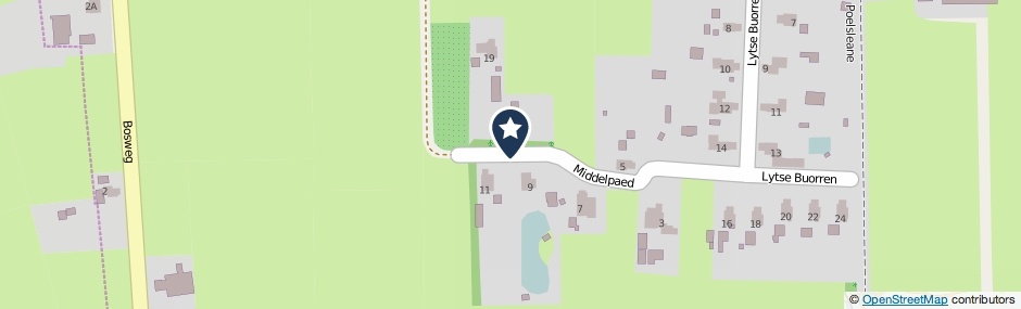 Kaartweergave Middelpaed in Sumar