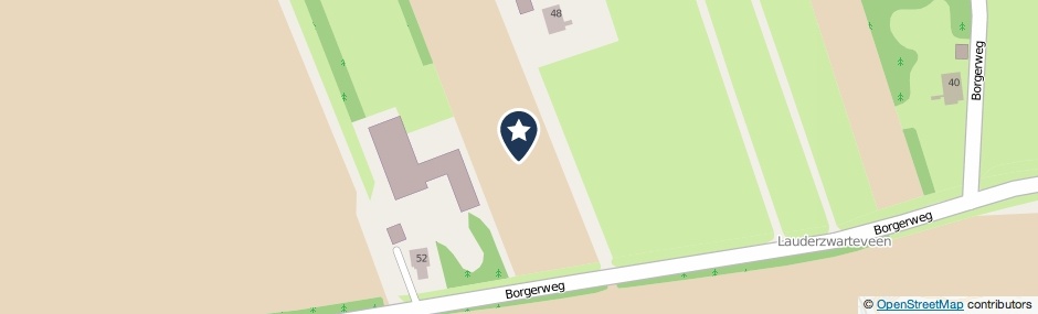 Kaartweergave Borgerweg in Ter Apelkanaal