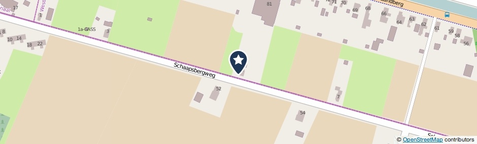 Kaartweergave Schaapsbergweg in Ter Apelkanaal