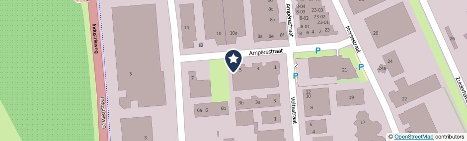 Kaartweergave Amperestraat 5-A in Tiel
