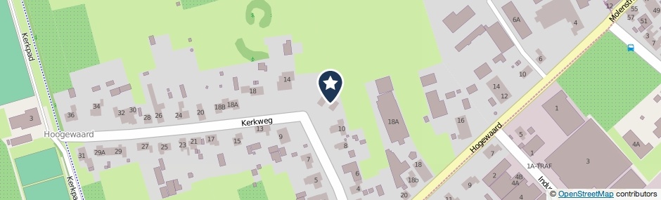 Kaartweergave Kerkweg 12 in Tienhoven (Zuid-Holland)