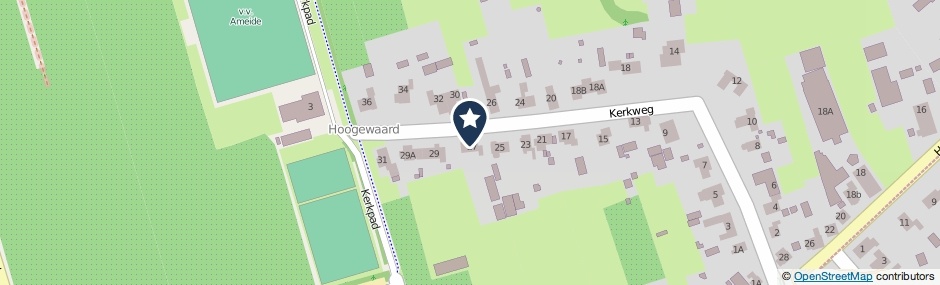 Kaartweergave Kerkweg 27 in Tienhoven (Zuid-Holland)