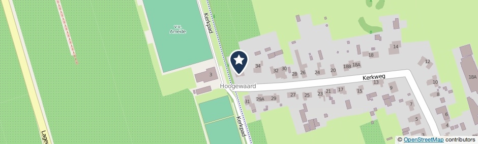 Kaartweergave Kerkweg 36 in Tienhoven (Zuid-Holland)