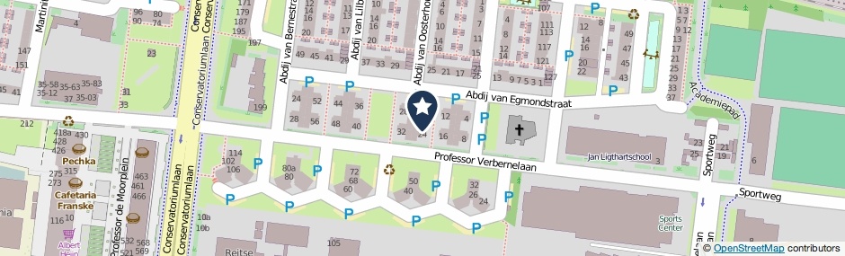 Kaartweergave Abdij Van Egmondstraat 22 in Tilburg